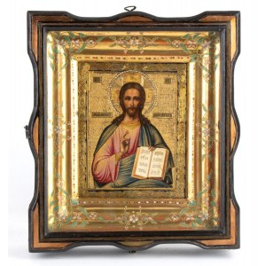 William Comyns & Sons Ltd (Richard Comyns), Russian icon depicting Christ Pantocrator
