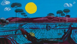 Romuald Klaybor (1928 - 2008), Pejzaż, ilustracja