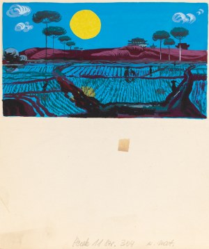 Romuald Klaybor (1928 - 2008), Pejzaż, ilustracja