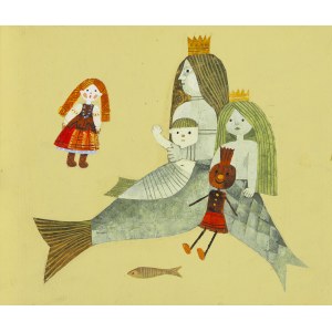 Maria Uszacka (1932 Chełm - 2017 ), O Margosi Młynarzównie, ilustracja książkowa, 1965