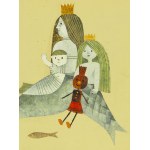 Maria Uszacka (1932 Chełm - 2017 ), O Margosi Młynarzównie, ilustracja książkowa, 1965