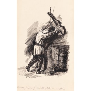 Jan Styczyński (1917 - 1981 ), Janko muzykant, projekt ilustracji, 1951