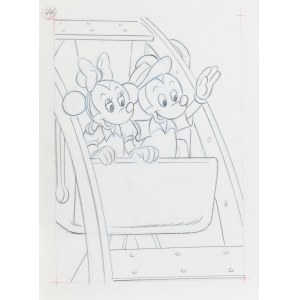 Myszka Miki i Myszka Minnie, projekt do strony z kolorowanki