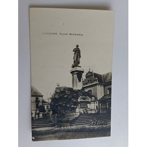 POHĽADNICA VARŠAVA MICKIEWICZOV POMNÍK, PREDVOJNOVÁ, ZNÁMKA, ZNÁMKA, 1925
