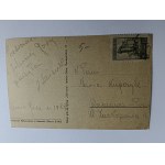POSTCARD JELENIA GÓRA HOUSES AROUND THE MARKET, STAMP, THIN PAPER