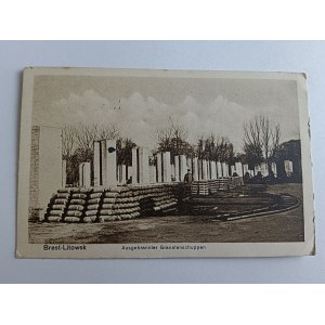 POSTCARD BREST, BREST LITOVSK, AUSGEBRANNTER GRANATENSCHUPPEN, PRE-WAR 1916