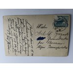 POCZTÓWKA BUSKO ZDRÓJ ZWIERZYNIEC W PARKU, JELEŃ, PRZEDWOJENNA 1936 R, ZNACZEK, STEMPEL