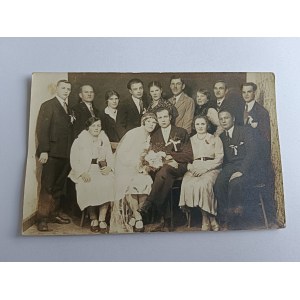 PHOTO ZAKOPANE KRUPÓWKI, GROUP OF PEOPLE, WEDDING, PRE-WAR