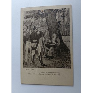 POHĽADNICA POĽSKÝ OBRAZ PAN TADEUSZ, PREDVOJNOVÝ POŠKODENÝ