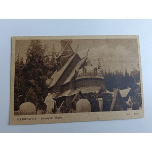 POSTCARD BIERUTOWICE TEMPLE WANG STAMP