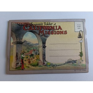 POSTCARD SPREADSHEET USA UNITED STATES CALIFORNIA MISSIONS