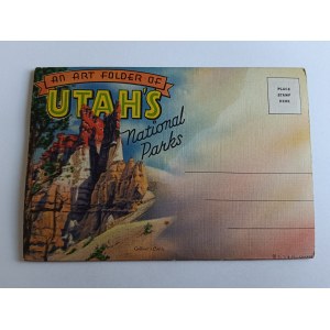 POSTCARD SPREAD USA UNITED STATES UTAH'S NATIONAL PARKS