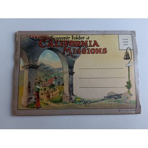 POSTCARD SPREADSHEET USA UNITED STATES CALIFORNIA MISSIONS