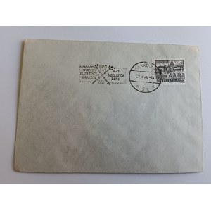 KOPERTA KRAKÓW WYSTAWA FILATELISTYCZNA JAGIELLONICA ZNACZEK STEMPEL