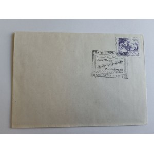 ENVELOPE STAMP, STAMP THEATER VARIETY, WARSAW, KAROL WOJTYLA