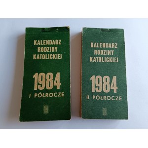 Catholic Family Calendar ZDZIERAK 1984, 1st and 2nd HALF