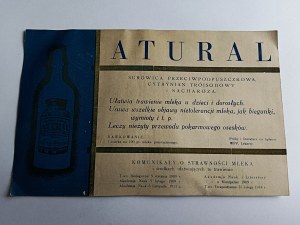 LEAFLET ADVERTISING ATURAL, TRISODIUM CITRATE SUCROSE ANTISEPTIC SERUM 1914, NASIEROWSKI