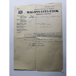 MAGAZINE WARSAW STANISLAW WAGONS LITS COOK 1933