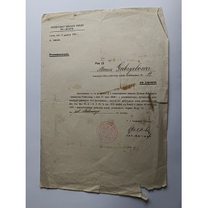 LETTER CITY SCHOOL INSPECTORATE LVIV MARIA GABRYELOVA 1938