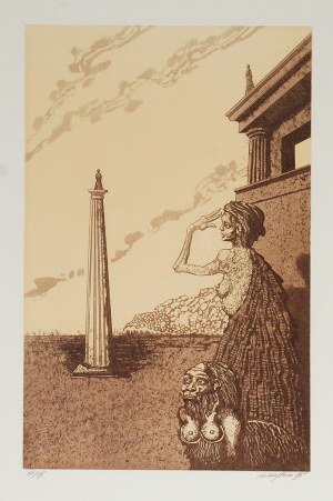 Jan LEBENSTEIN (1930-1999), Kobiety i obelisk, 1985