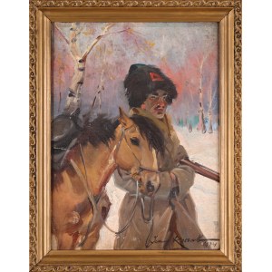 Jerzy KOSSAK (1886-1955), Le bolchevik avec un cheval (1924)