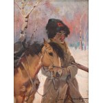 Jerzy KOSSAK (1886-1955), Le bolchevik avec un cheval (1924)