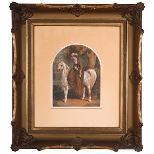 Juliusz KOSSAK (1824-1899), Amazonka na šedém koni.