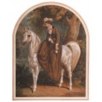 Juliusz KOSSAK (1824-1899), Amazonka na šedém koni.