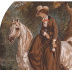 Juliusz KOSSAK (1824-1899), Amazonka na šedém koni.