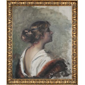 Bolesław BARBACKI (1891-1941), Rozmarzona (portret Olgi Morawskiej) (lata 30.)