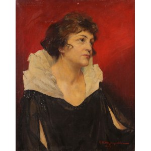 Feliks Michał WYGRZYWALSKI (1875-1944), Femme aux boucles d'oreilles en or (1923)