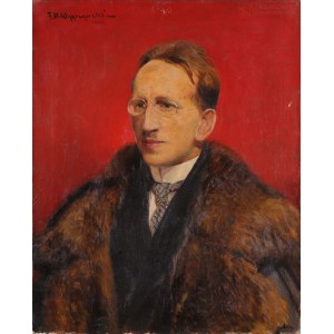 Feliks Michał WYGRZYWALSKI (1875-1944), Portrait d'un homme au col de fourrure (1924)
