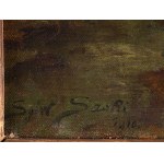 Sylveriusz SASKI (1864-1954), Západ slunce nad horskou řekou (1910)