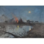 Jerzy POTRZEBOWSKI (1921-1974), Nuit dans le camp.