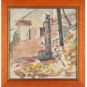 Wlastimil HOFMAN (1881-1970), Le puits dans la cour.