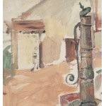 Wlastimil HOFMAN (1881-1970), Le puits dans la cour.