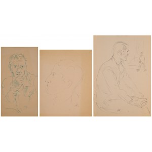 Wlastimil HOFMAN (1881-1970), Muži (soubor tří kreseb)