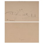 Wlastimil HOFMAN (1881-1970), Pejzaże bliskie i dalekie (zestaw trzech rysunków)