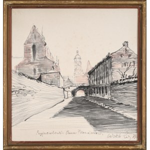Wiktor ZIN (1925-2007), Krakov - pohled na kostel Božího těla (1977)