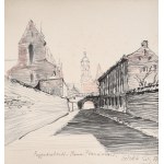 Wiktor ZIN (1925-2007), Krakov - pohled na kostel Božího těla (1977)