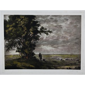 Joseph Pankiewicz (1866-1940) Sheep Grazing.