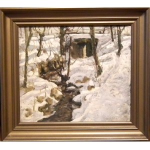 Karl Dehoust(1894-1975),The stream in winter