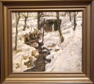 Karl Dehoust(1894-1975), Potok v zimě