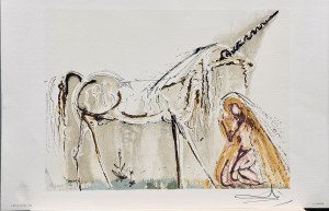 Salvador DALI (1904-1989) La Licorne Z cyklu: Les Chevaux de Dali (Daliinian Horses), 1983