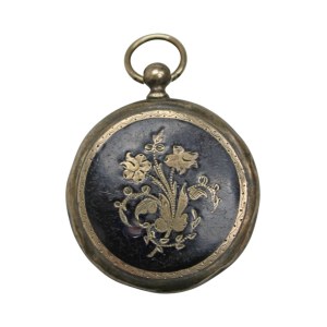 19th century sentimental medallion - silver mourning locket, circa 1900.