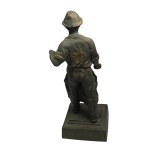 Sculpture of a steelworker cast