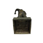 Sculpture of a steelworker cast