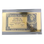 Najpiękniejsze Polskie Banknoty w czystym złocie - 2 zł Dobrawa 1936 r. - Skarbnica