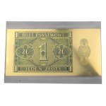 Die schönsten polnischen Geldscheine aus reinem Gold - 1 Zloty 1938. - Schatzkammer