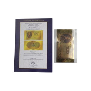 The Most Beautiful Polish Banknotes in Pure Gold - National Treasure - 100 Polish Marks
